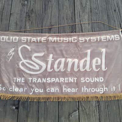 Vintage Late 1960's Standel Solid State Music Systems Music Store Dealer Banner! Extremely Rare, Original Display Sign! image 1