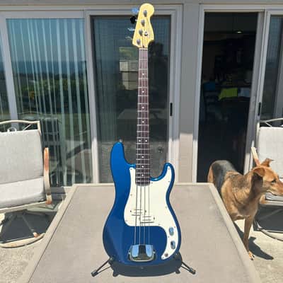 Video! Custom Fender Standard Precision Bass Blue image 4
