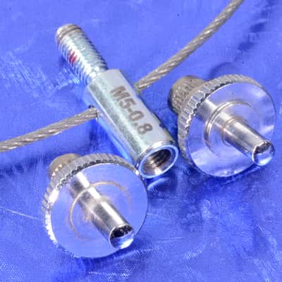 Two Gibson '70s Chrome Height Adjustment Wheels For Schaller Tune-O-Matic Bridge N.O.S. image 2
