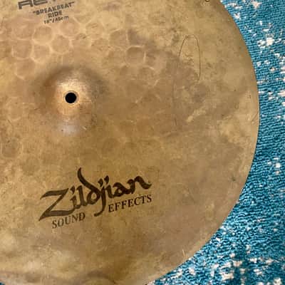 24 YEARS OLD 18” Zildjian REMIX BREAKBEAT Ride w 3 Original Rivets 1655g image 8