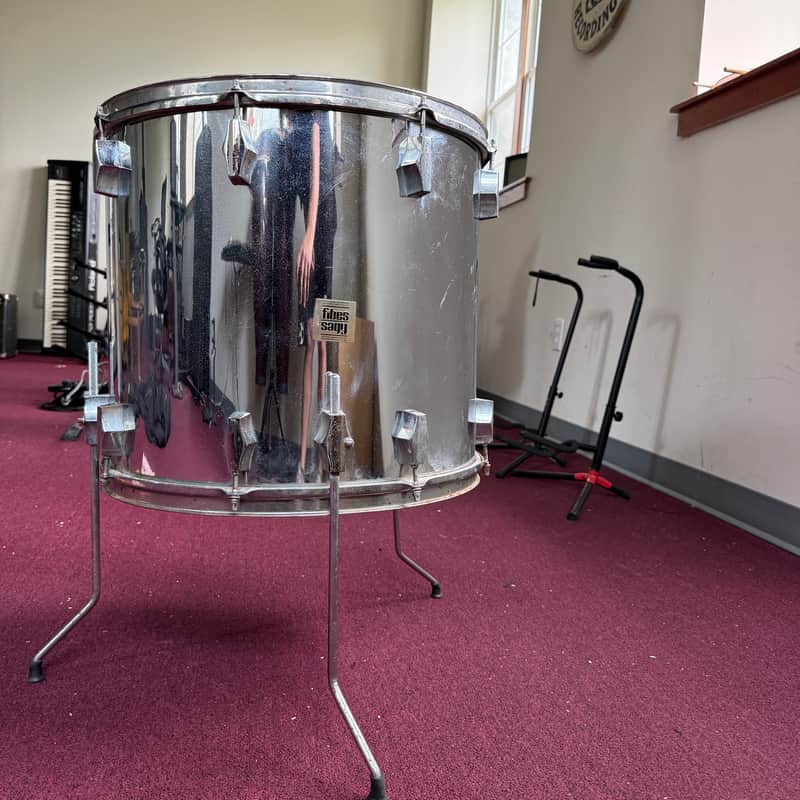 Fibes 18” floor tom 1970s - Chrome image 1