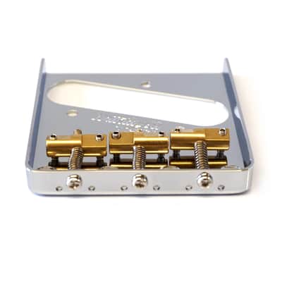Wilkinson Telecaster Tele Ashtray Bridge WTB - Compensated Brass Saddles image 3