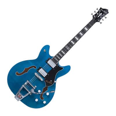 Hagstrom Tremar Viking Deluxe Hollowbody Electric Guitar - Cloudy Seas image 2