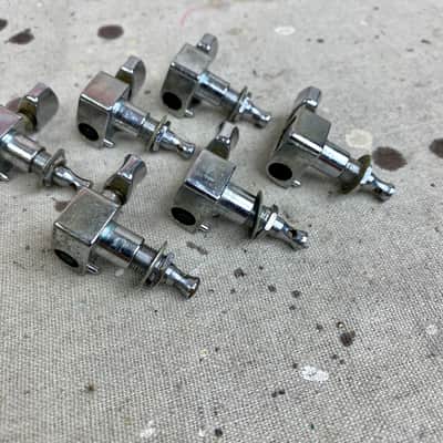 Vintage Fender 6 In-Line Guitar Tuners-Tuning Keys Chrome Circa 1970's 1980's image 16