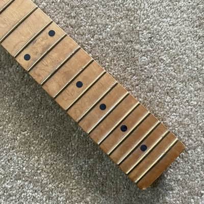 Maple Wood Lefty Guitar Strat Style Neck, 22 Frets Fingerboard image 7