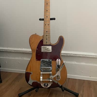 1971  Fender Cunife Telecaster with Bigsby, Maple Fretboard, CuNife pup and GFS pup, Red/Natural image 1