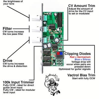Synthrotek 308 Distortion Module PCB and Panel image 3