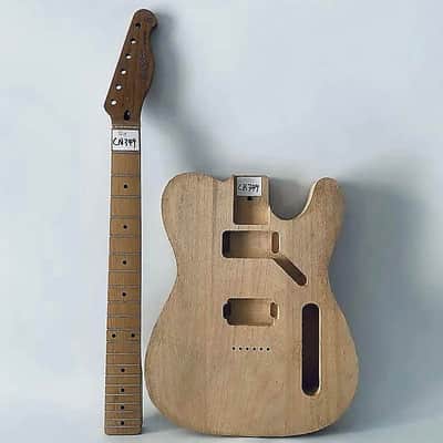 Harley Benton Roasted Maple Tele Style Guitar Neck with Poplar Wood Body image 1