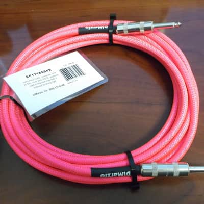 DiMarzio 18' Overbraided Instrument Cable - PINK, EP1718SSPK