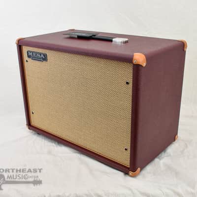 Mesa Boogie 1x12 Wide Body Compact Cabinet Closed Back - British Cabernet Bronco, Tan Jute Grille image 3