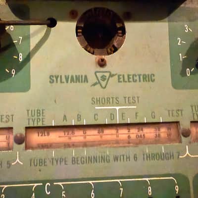 TUBE TESTER, SYLVANIA ELECTRIC VINTAGE TEST CONSOLE & TUBES image 2