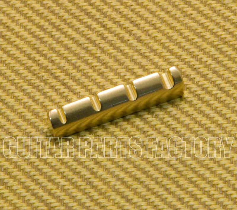 BN-N3CR-B 43mm Slotted Polished Brass 4-String Bass Nut image 1