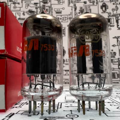 RCA 5963 12AU 7 Black Plate Matched Pair - NOS Vintage Vacuum Tubes - Industrial 12AU7 ECC82 Equivalent - Made in USA image 3