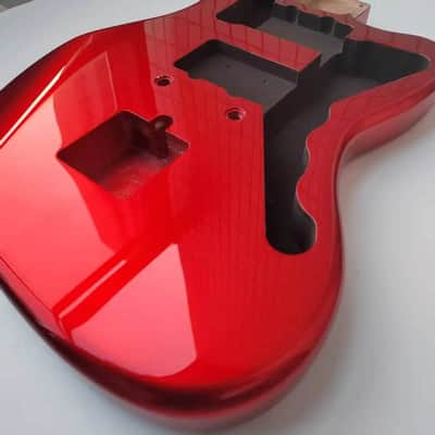 Metallic Red Guitar Jazzmaster Style Alder Wood Body image 4