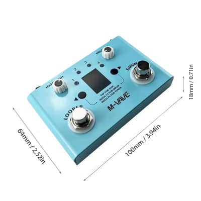 Guitar Effect Pedal Drum Looper Effector Mini 2-in-1 Machine Double Footswitch Looper Pedal image 4