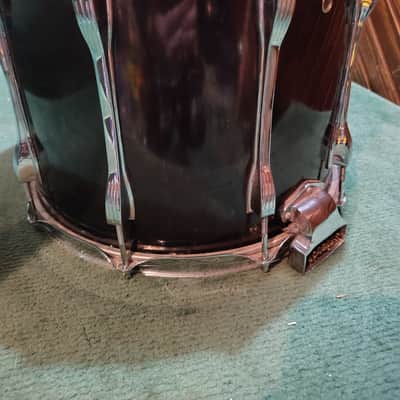 Ludwig Marching Snare Drum 15"(Diameter)x12"(Depth) 1970's - Black Wrap image 5