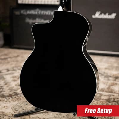 Taylor 214ce-BLK Plus Grand Auditorium Acoustic/Electric Guitar - Black with Hardshell Case image 2