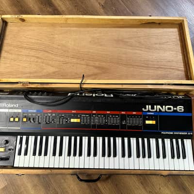 Roland Juno-6 61-Key Polyphonic Synthesizer 1982 - 1984 - Black image 6