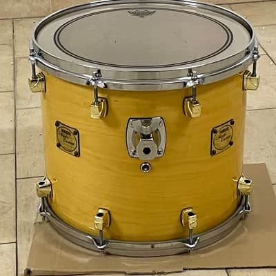 Yamaha Maple custom gold lugs 14x12 tom Blonde natural image 4