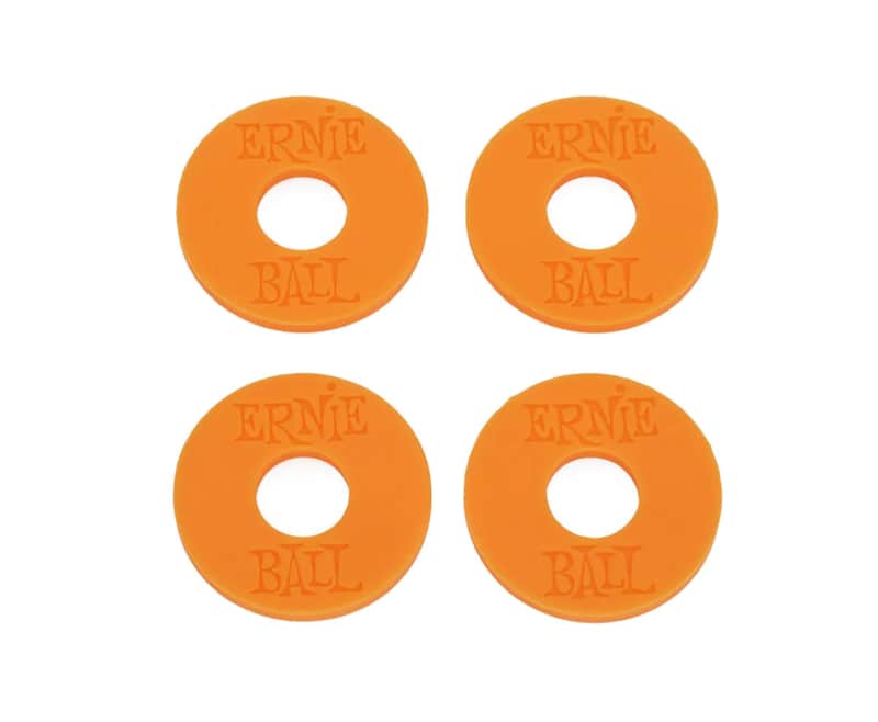 Strap Blocks Orange Set Guitar / Bass Instrument Strap Securing Flex-Locks Fits Most Nice n Tight & Modification-Free Secure & Aesthetic Strap Locking image 1
