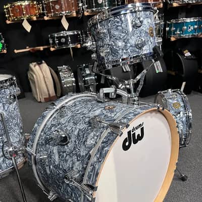 Peter Erskine's DW Jazz Series 12/13/14/16/20" Maple Gum Drum Set Kit with Matching 14" Snare in Silver Abalone image 6