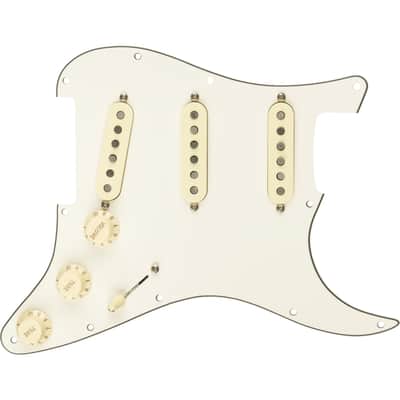 Fender Pre-Wired Strat Pickguard, Custom Shop Fat '50s SSS Parchment - Single Coil Pickup for Guitars image 1