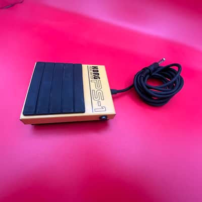 Korg PS1 Single Momentary Footswitch Sustain Pedal 2010s - Yellow image 2