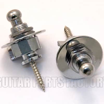 AP-0680-010 Quality Chrome S-Style Strap Locks & Buttons Fit Schaller For Guitar/Bass