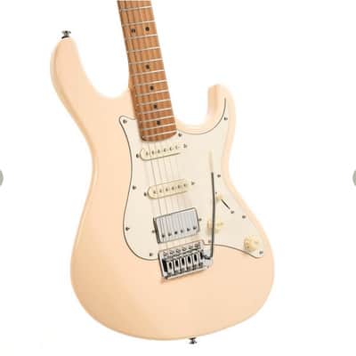 Cort G200SE Aged Cream; roasted maple neck and H-S-S versatility with throwback finishes image 5