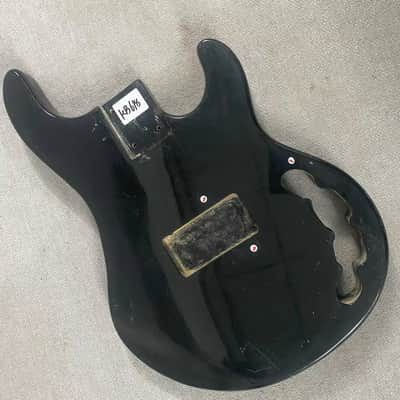 Black Basswood Solid StingRay Style Bass Body image 1