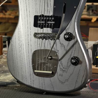 Deimel Guitar Works Firestar Custom 2020 Silver/ Filled Black Pores & Neck, New (Authorized Dealer) image 11