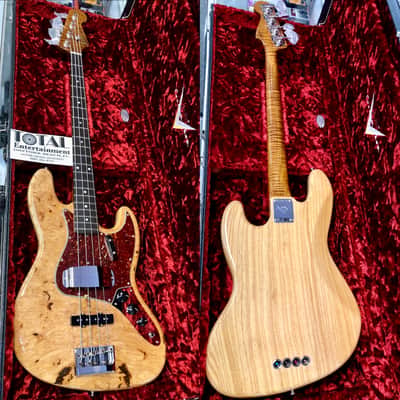 Fender Custom Shop Artisan Maple Burl Jazz Bass®, 3A Rosewood Fingerboard - Aged Natural image 1