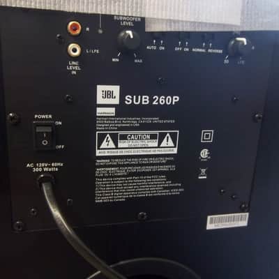 JBL 260P 12" Powered Subwoofer 300W Black image 6