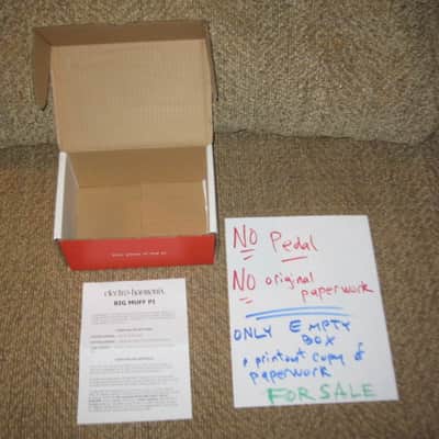 lightly handled - mostly very clean Electro Harmonix EMPTY CARDBOARD BOX and printout copy of Owner's Instructions ONLY for USA Big Muff Reissue (NO Pedal, NO original paperwork) image 2