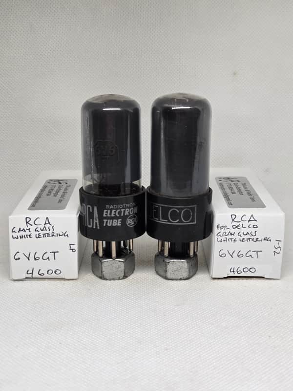 RCA 6V6GT Gray Glass Perfectly Matched Pair NOS 6V6 image 1