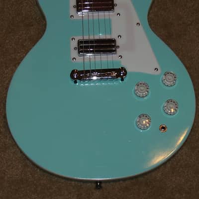 GIBSUN LP jr STYLE GUITAR???? Light Blue VERY COOL AXE image 6