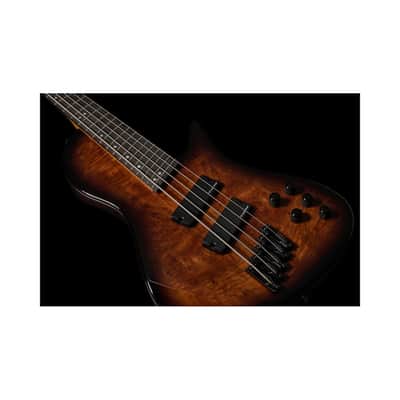 Harley Benton MSB-5 Black Flame Burl image 12