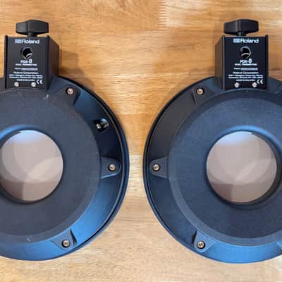 NEW 2X Roland PDX-8 8 inch Dual Zone Mesh Drum Pads Trigger-Black VDrum TD17 TD1 image 3