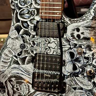 Sterling JP50 by Music Man “ Custom Al’s Paint SKULLS “ 2026 - Satin Black & Silver image 10