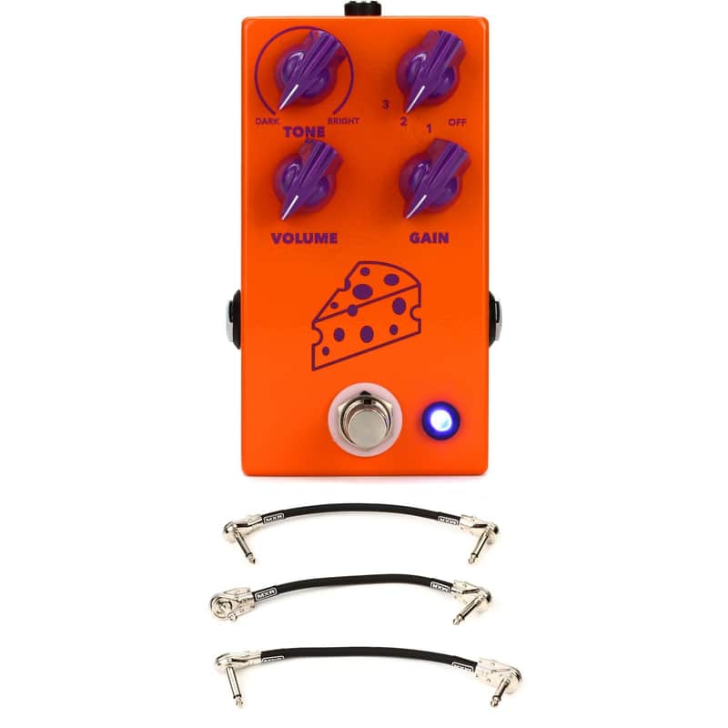 JHS Cheese Ball Distortion/Fuzz Pedal with 3 Patch Cables image 1
