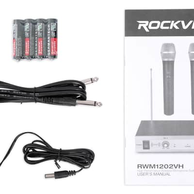 Immagine Rockville RWM1202VH VHF Wireless Dual HandHeld Microphone System/Metal Receiver - 8