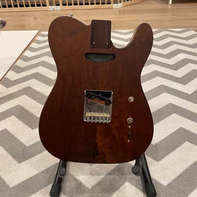 Custom Telecaster Body – Figured Mahogany & Maple Center – Fender/Warmoth Compatible image 2