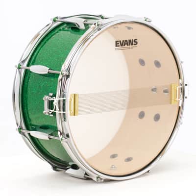 TreeHouse Custom Drums 6½x13 8-ply Maple Snare Drum - Green Glass Glitter image 6