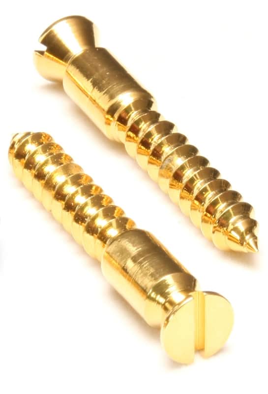 Authentic Floyd Rose Original Bridge Mounting Wood Screws - Gold image 1
