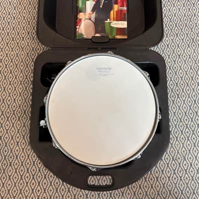 One of a Kind NOS Ludwig No. 404 Acrolite 5x14" 8-Lug Aluminum Snare Drum with Pointed Blue/Olive Badge Early 70s image 16