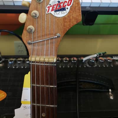 Teisco Del Ray E-200 Tulip 1960's Sunburst w/case image 3
