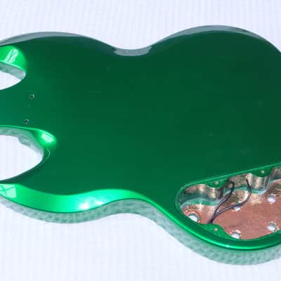 Warmoth Body Candy Green Diamondback Offset Doublecut Lightweight Mahogany image 11