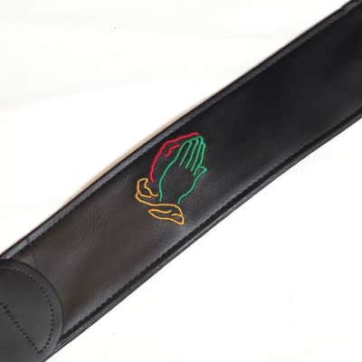 LM Embroidered Praying Hands worship Christian GUITAR strap - NEW image 1