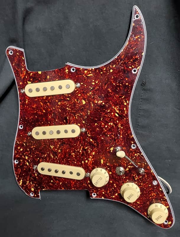 Rock'n R Guitars Loaded SSS for Strat Pickguard W/Stratosphere Hot Texas Blues PUPS & Mods 2022 Dark Brown Tort image 1