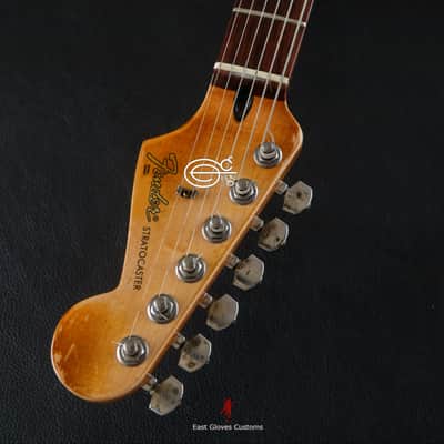 Fender Stratocaster Snowberry White Heavy Aged Relic by East Gloves Customs image 14